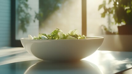 Sunlit Salad: A Bowl of Fresh Greens