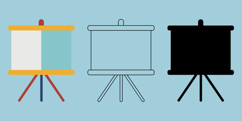 A set of presentation board vector illustration