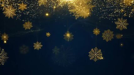 banner blue gold abstract background christmas dark particles abstract background dark blue festive celebration winter elegance shimmering seasonal digital artwork artistic ai generative abstract