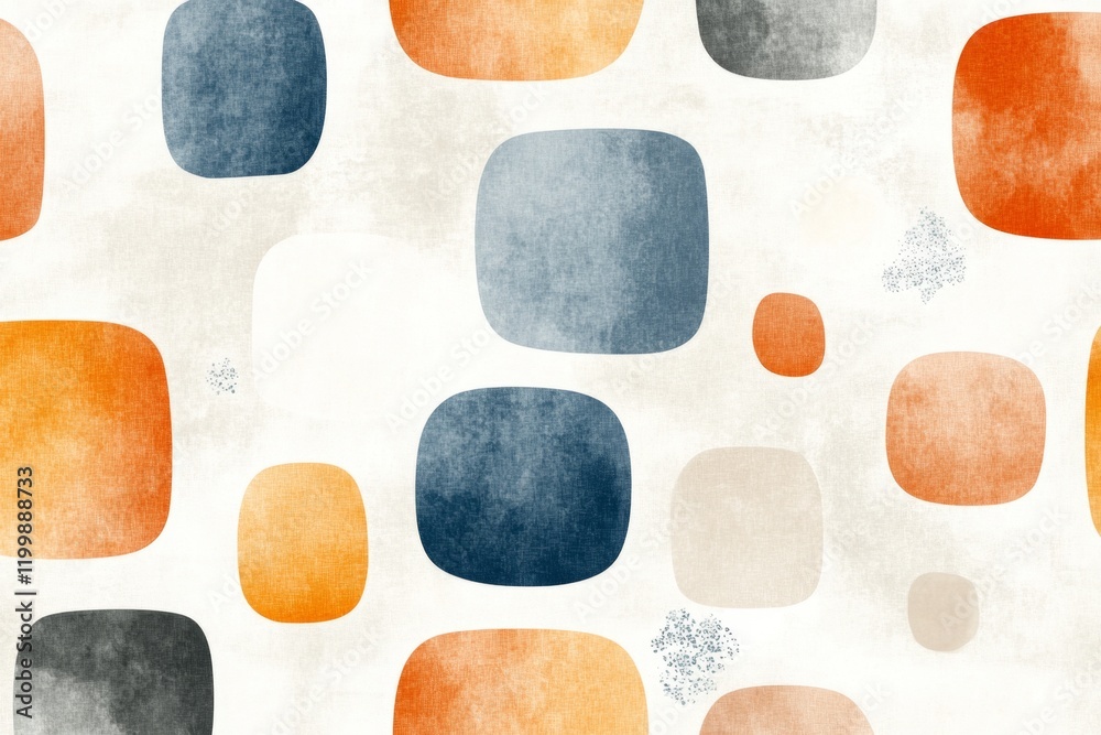Fototapete A repeating pattern of small, simple window icons with subtle shading and muted colors, set against a light gray background