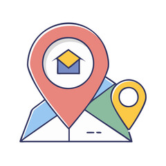address icon, address vector illustration-simple illustration of address, perfect for address logos and themed design 