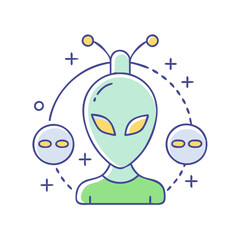 alien icon, alien vector illustration-simple illustration of alien, perfect for alien logos and themed design 