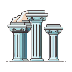 ancient columns icon, ancient columns vector illustration-simple illustration of ancient columns, perfect for ancient columns logos and themed design 