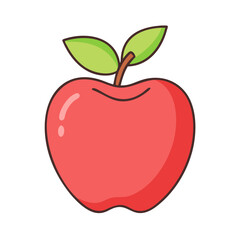 apple icon, apple vector illustration-simple illustration of apple, perfect for apple logos and themed design 