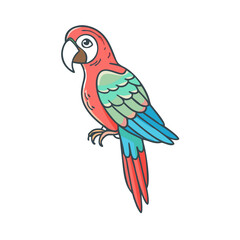 Fototapeta premium ara parrot icon, ara parrot vector illustration-simple illustration of ara parrot, perfect for ara parrot logos and themed design 