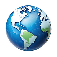 Fototapeta premium Minimalist Globe Silhouette Icon Illustration Design With Transparent Background