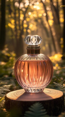 Enchanted Perfume Bottle in Forest Light