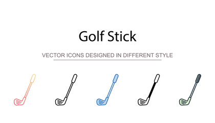 Golf Stick icon design with white background stock illustration