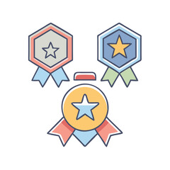 badges icon, badges vector illustration-simple illustration of badges, perfect for badges logos and themed design 