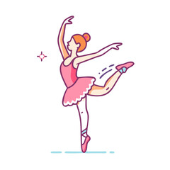 ballerina icon, ballerina vector illustration-simple illustration of ballerina, perfect for ballerina logos and themed design 