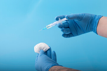 Injection by a nurse and doctor