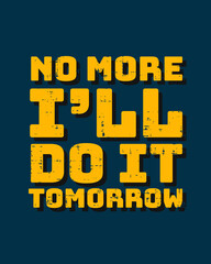 Typography flat design quote good with grunge effect in dark blue and yellow color. Lettering vector illustration. Suitable for wall art decoration.