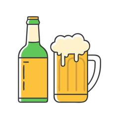beer icon, beer vector illustration-simple illustration of beer, perfect for beer logos and themed design 