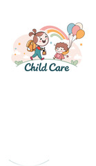 Baby shop child care day care school and kids logo day care create distinctive mother care vector eps logo design