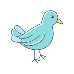 bird icon, bird vector illustration-simple illustration of bird, perfect for bird logos and themed design 