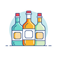 bottles of alcohol icon, bottles of alcohol vector illustration-simple illustration of bottles of alcohol, perfect for bottles of alcohol logos and themed design 