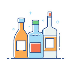 bottles of alcohol icon, bottles of alcohol vector illustration-simple illustration of bottles of alcohol, perfect for bottles of alcohol logos and themed design 