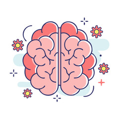 brain icon, brain vector illustration-simple illustration of brain, perfect for brain logos and themed design 