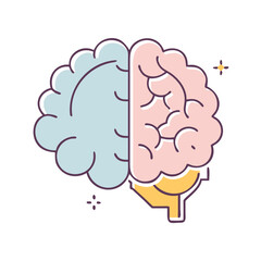 brain icon, brain vector illustration-simple illustration of brain, perfect for brain logos and themed design 