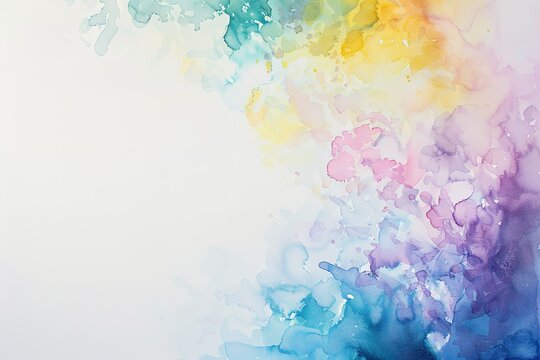 Abstract watercolor painting, vibrant colors