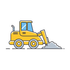 bulldozer icon, bulldozer vector illustration-simple illustration of bulldozer, perfect for bulldozer logos and themed design 