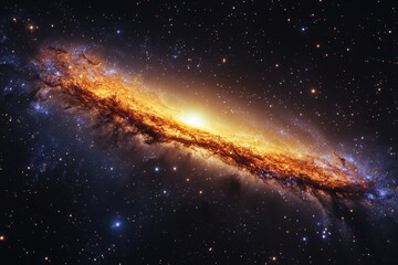 Obraz premium Beautiful spiral galaxy with vibrant colors and detailed structures captured in deep space