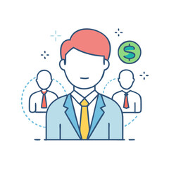 business person icon, business person vector illustration-simple illustration of business person, perfect for business person logos and themed design 