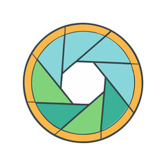 camera shutter icon, camera shutter vector illustration-simple illustration of camera shutter, perfect for camera shutter logos and themed design 