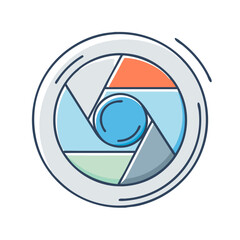camera shutter icon, camera shutter vector illustration-simple illustration of camera shutter, perfect for camera shutter logos and themed design 