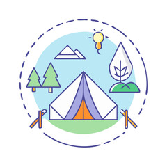 Fototapeta premium camp icon, camp vector illustration-simple illustration of camp, perfect for camp logos and themed design 