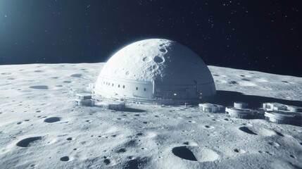 Exploring lunar innovation moon base futuristic architecture space environment futuristic perspective cutting-edge technology