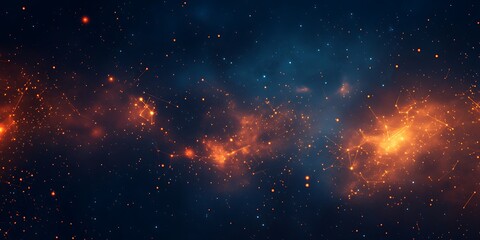 Fototapeta premium Glitter lights background. Milky Way, stars and nebula. Night starry sky. Space background