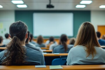 College Lecture Hall Presentation Attendees
