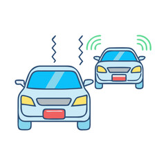 Obraz premium car indicator icon, car indicator vector illustration-simple illustration of car indicator, perfect for car indicator logos and themed design 