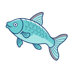 carp fish icon, carp fish vector illustration-simple illustration of carp fish, perfect for carp fish logos and themed design 