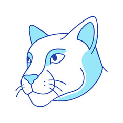cat head icon, cat head vector illustration-simple illustration of cat head, perfect for cat head logos and themed design 