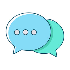 chat balloon icon, chat balloon vector illustration-simple illustration of chat balloon, perfect for chat balloon logos and themed design 