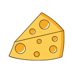 cheese icon, cheese vector illustration-simple illustration of cheese, perfect for cheese logos and themed design 