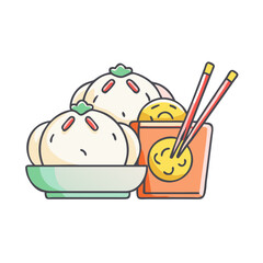 chinese food icon, chinese food vector illustration-simple illustration of chinese food, perfect for chinese food logos and themed design 