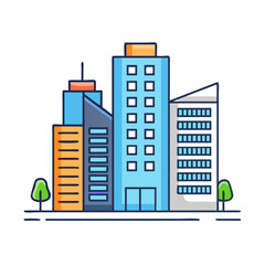 Obraz premium city icon, city vector illustration-simple illustration of city, perfect for city logos and themed design 