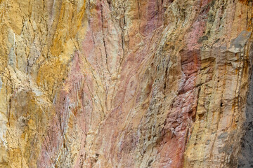 Multi-Coloured Cliffs at Alum Bay on the Isle of Wight, UK