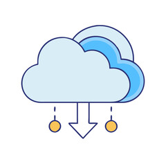 cloud icon, cloud vector illustration-simple illustration of cloud, perfect for cloud logos and themed design 
