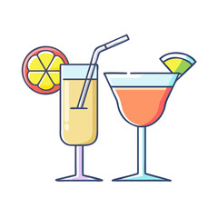 cocktail drinks icon, cocktail drinks vector illustration-simple illustration of cocktail drinks, perfect for cocktail drinks logos and themed design 