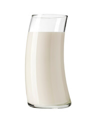 glass of milk curved
