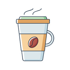 coffee cup icon, coffee cup vector illustration-simple illustration of coffee cup, perfect for coffee cup logos and themed design 
