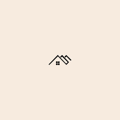 Realty house icon flat vector design.