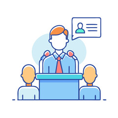 conference icon, conference vector illustration-simple illustration of conference, perfect for conference logos and themed design 