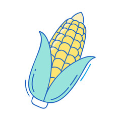 corn icon, corn vector illustration-simple illustration of corn, perfect for corn logos and themed design 