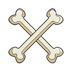 crossed bones icon, crossed bones vector illustration-simple illustration of crossed bones, perfect for crossed bones logos and themed design 