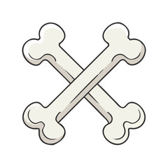 crossed bones icon, crossed bones vector illustration-simple illustration of crossed bones, perfect for crossed bones logos and themed design 